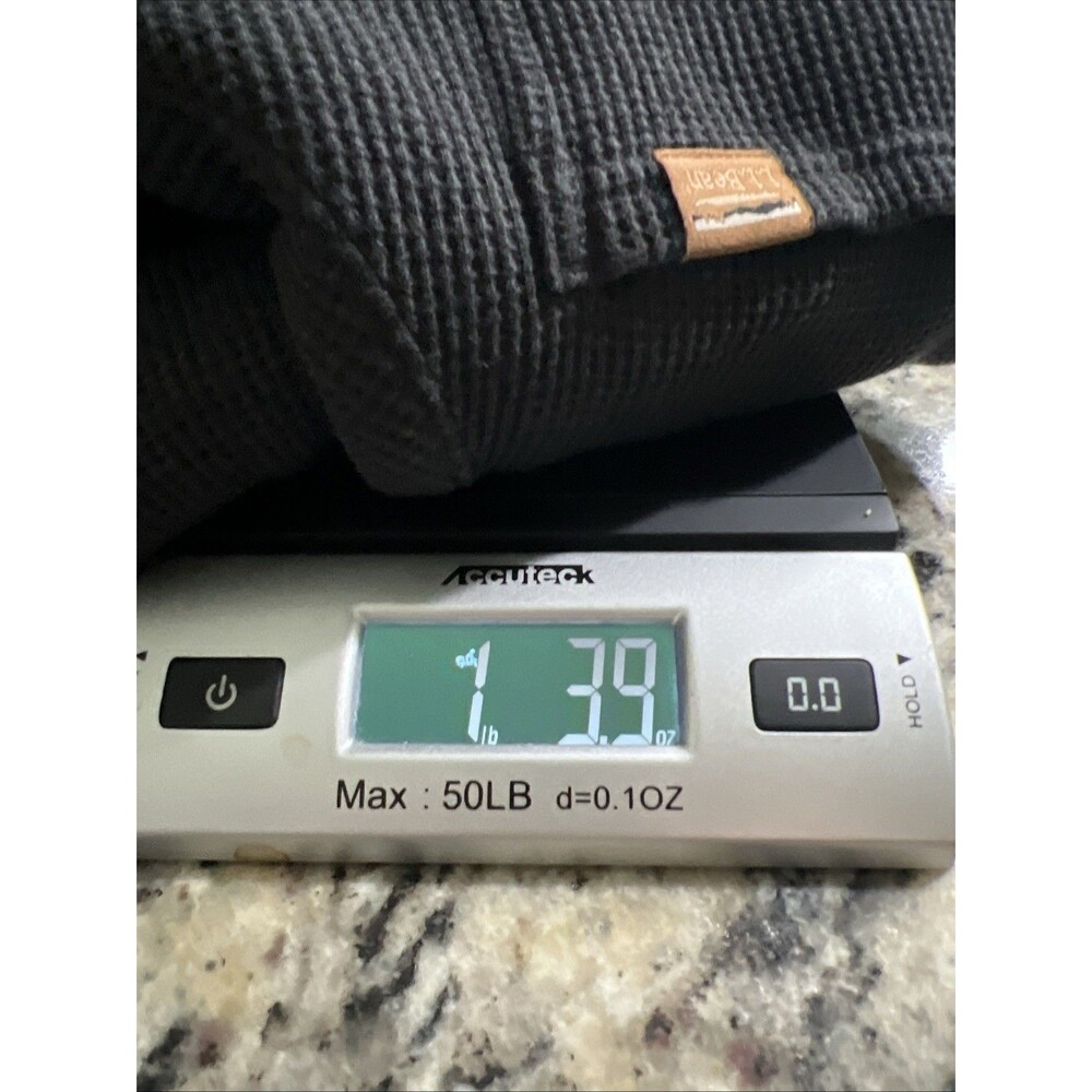 L.L. Bean Shirt Mens LG-Tall Black Waffle Thermal Henley Long Sleeve Pocket Knit - Picture 14 of 14